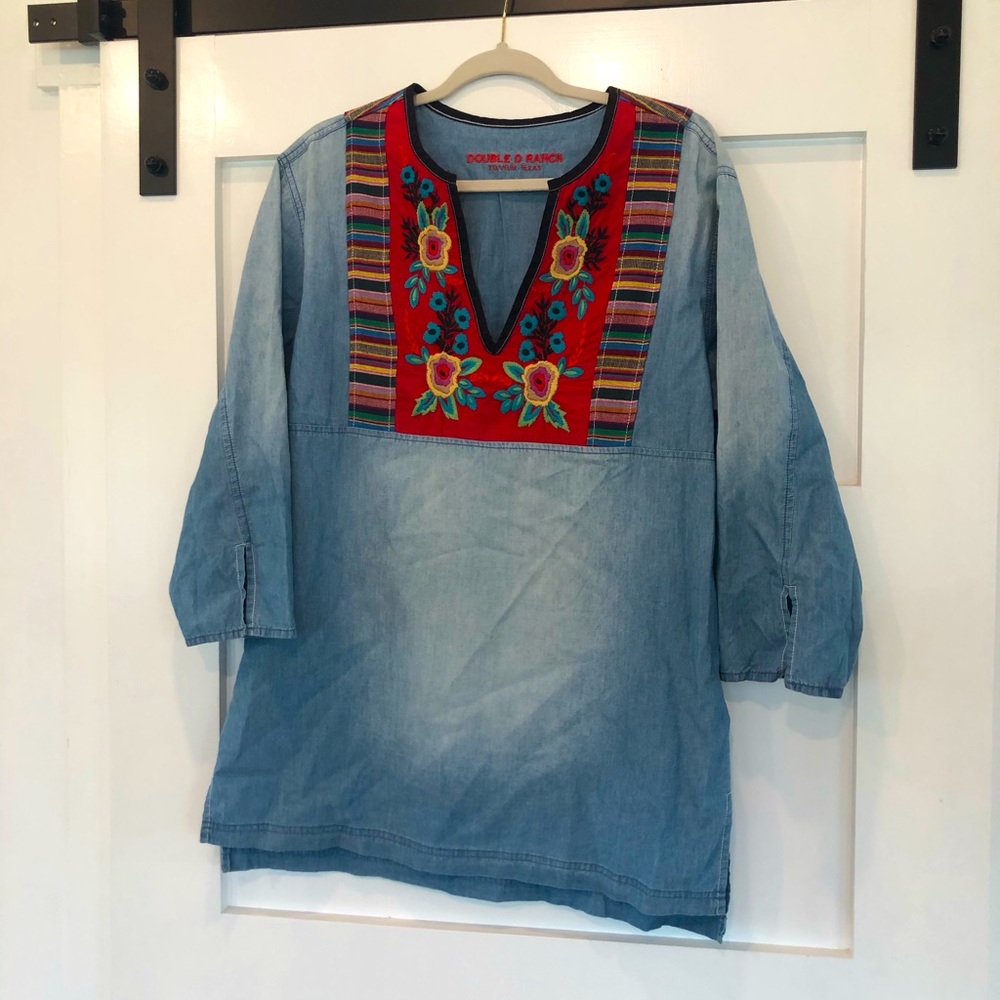 Double D Ranch embroidered top